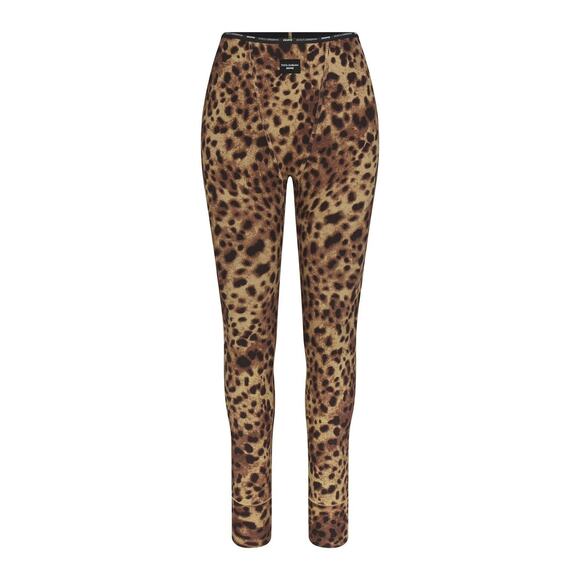 SKIMS X Dolce Gabbana Cotton Rib Leggings - XXS - Leopard - Picture 1 of 5